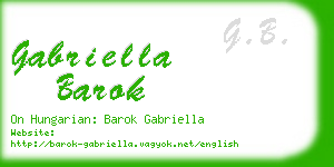 gabriella barok business card
